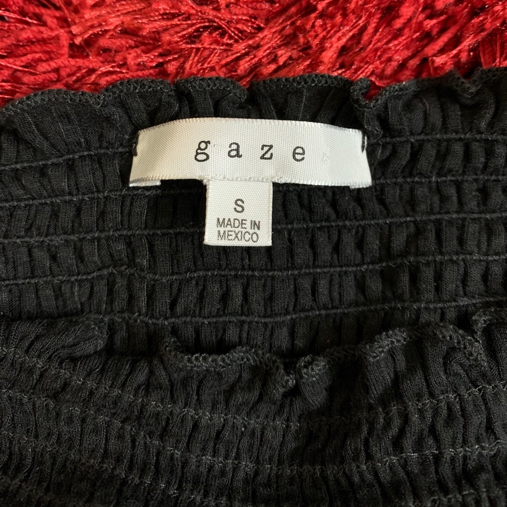 Black Square Neck Top - Picture 9 of 9